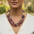 Maharaja Statement Necklace – 22KT Gold Plated Gemstone & Pearl Rani Haar