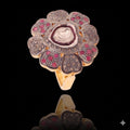 Attractive Ruby & Diamond Polki Ring, 18k Gold, Sterling Silver Fashionable Victorian Statement Ring