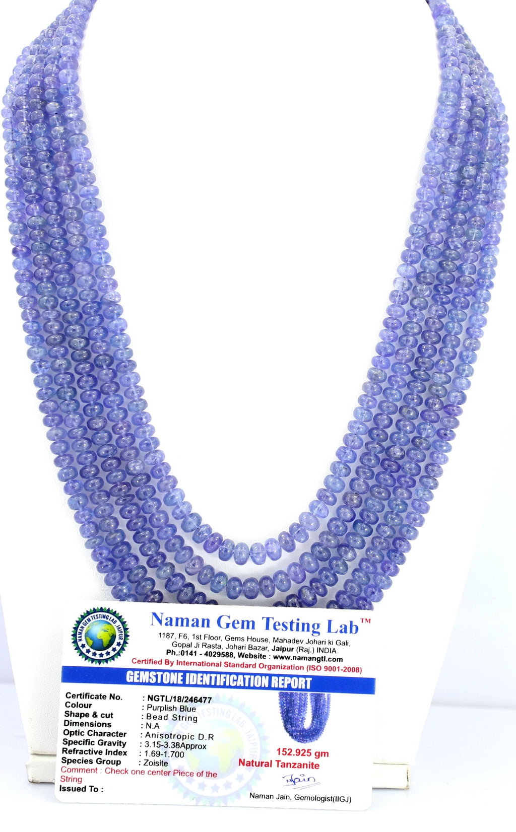 Natural Tanzanite Round Beads Strand, 657.4 Carat Blue Gemstone Jewellery Making (5-7mm)