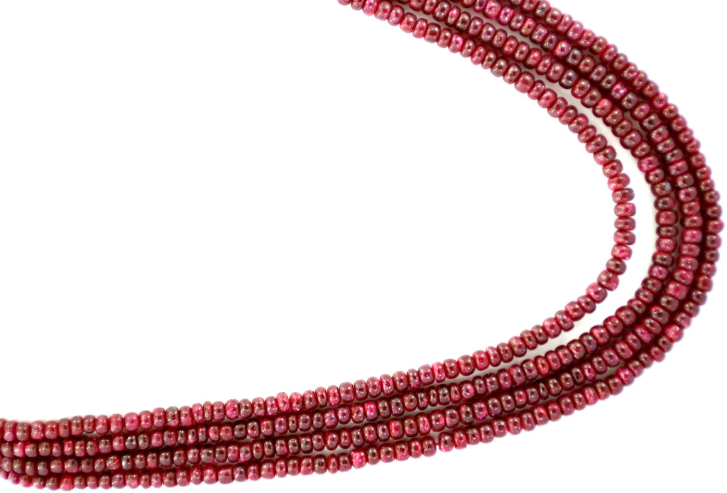 Natural Ruby Round Beads Strand, 448.5 Carat Gemstone Jewelry Making Supply