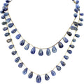 Natural Blue Sapphire Drop Beads Strand, 4mm-10mm Gemstone Jewelry Making Supply