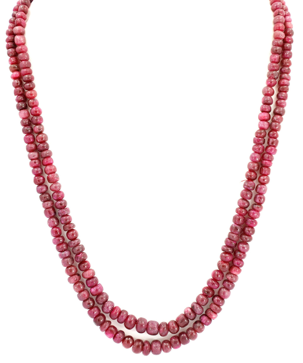 Natural Ruby Round Beads Strand, 415 Carat Gemstone Necklace 4mm-7mm (Jewelry Making)