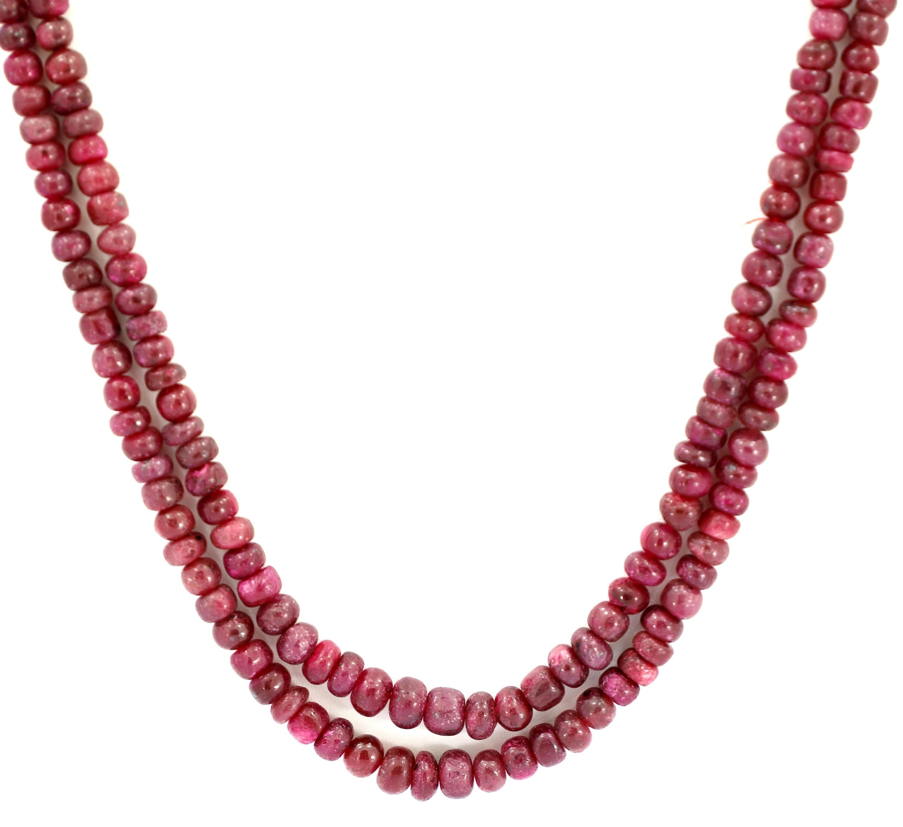 Natural Ruby Round Beads Strand, 415 Carat Gemstone Necklace 4mm-7mm (Jewelry Making)