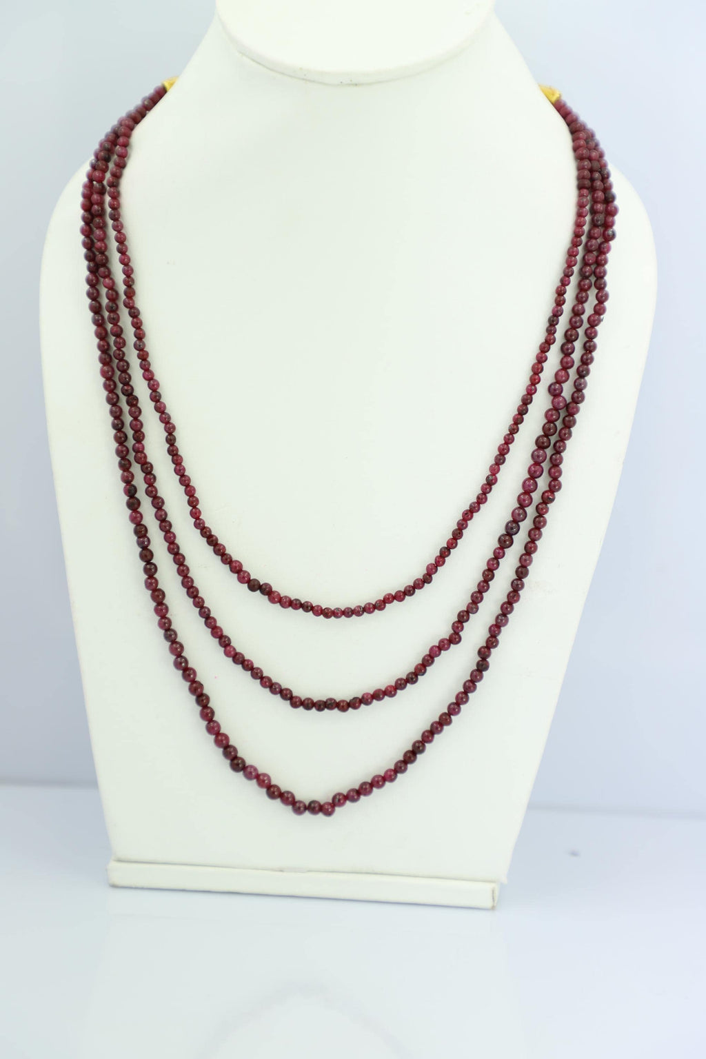 Natural Ruby Round Beads Strand, 3-5mm Gemstone for Jewelry Making