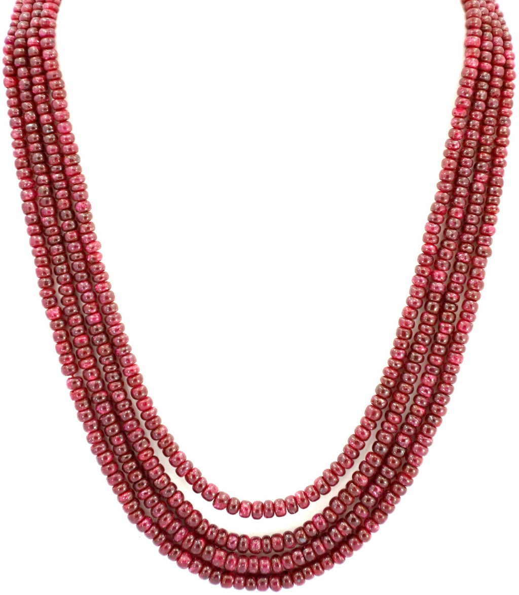 Natural Ruby Round Beads Strand, 448.5 Carat Gemstone Jewelry Making Supply
