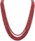 Natural Ruby Round Beads Strand, 448.5 Carat Gemstone Jewelry Making Supply