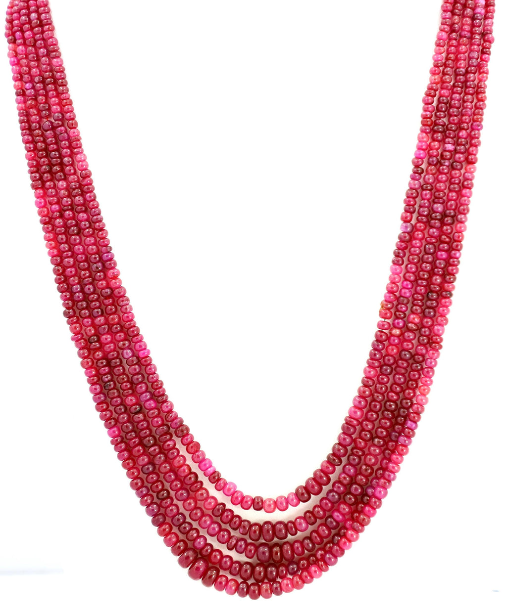 Natural Ruby Round Beads Strand, 415 Carat Gemstone Necklace, 2mm-7mm Jewelry Making
