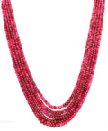 Natural Ruby Round Beads Strand, 415 Carat Gemstone Necklace, 2mm-7mm Jewelry Making