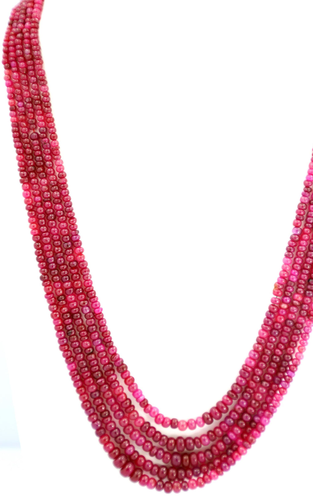Natural Ruby Round Beads Strand, 415 Carat Gemstone Necklace, 2mm-7mm Jewelry Making
