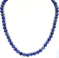 Natural Blue Sapphire Round Beads Strand, 8mm Gemstone Necklace for Jewelry Making