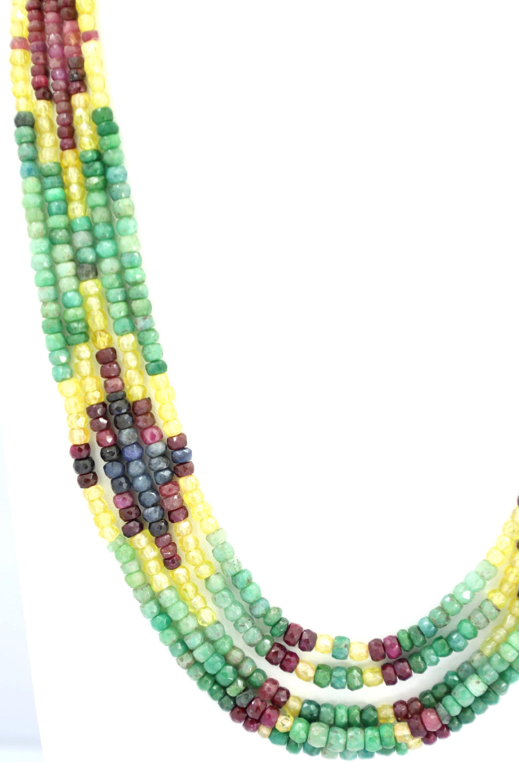 Natural Multi Precious Gemstone Beads Strand, 488.7 Carat, 3mm-5mm Jewelry Making Supply