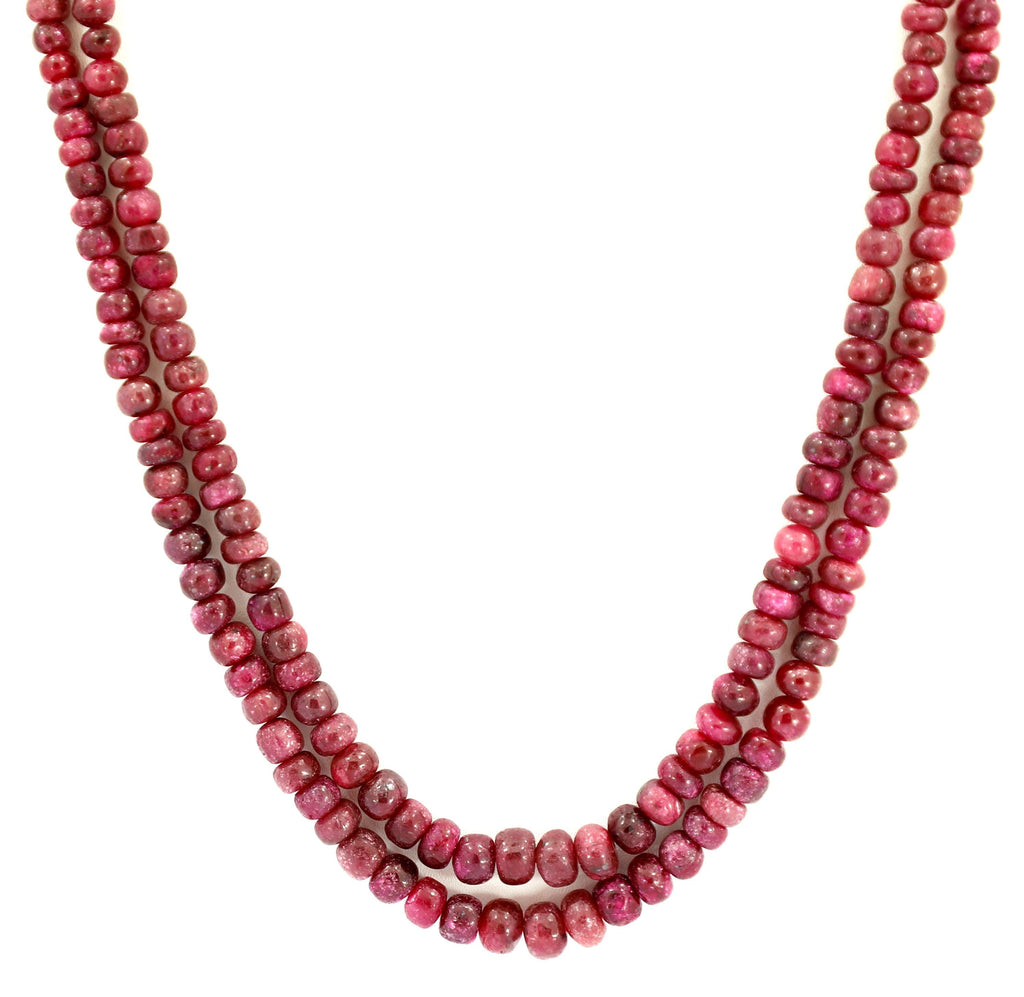 Natural Ruby Round Beads Strand, 413 Carat Genuine Red Gemstone Necklace 4mm-8mm