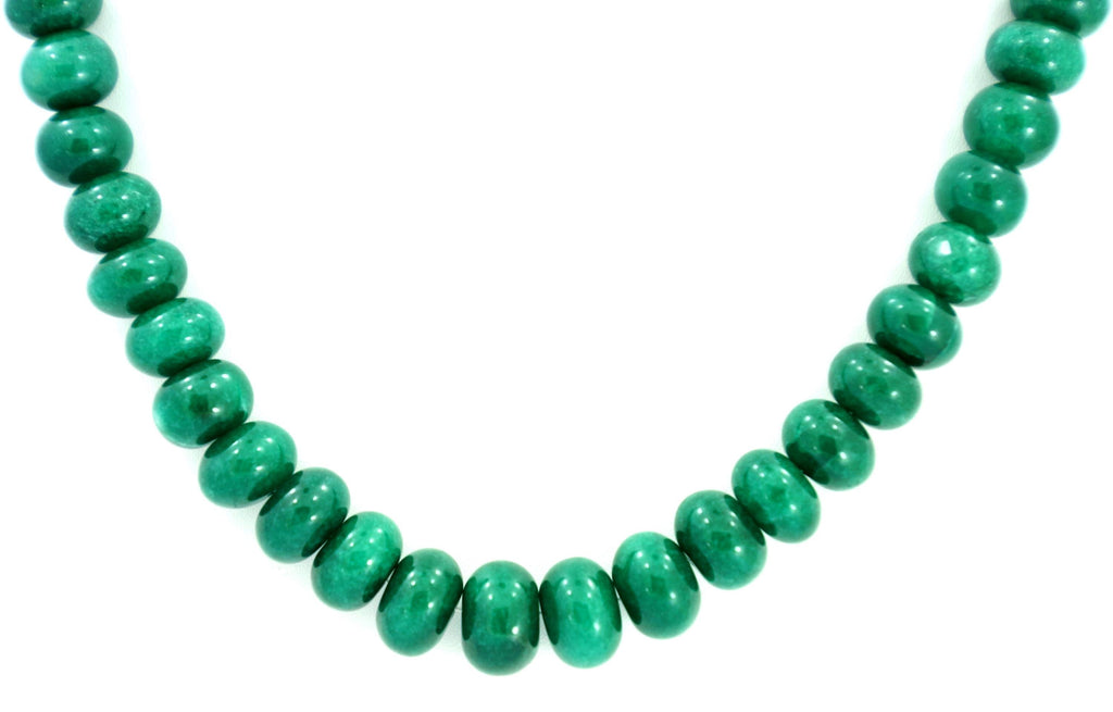 Natural Emerald Tyre Beads Strand, 412.5 Carat, 11-14mm Rondelle Gemstone Necklace
