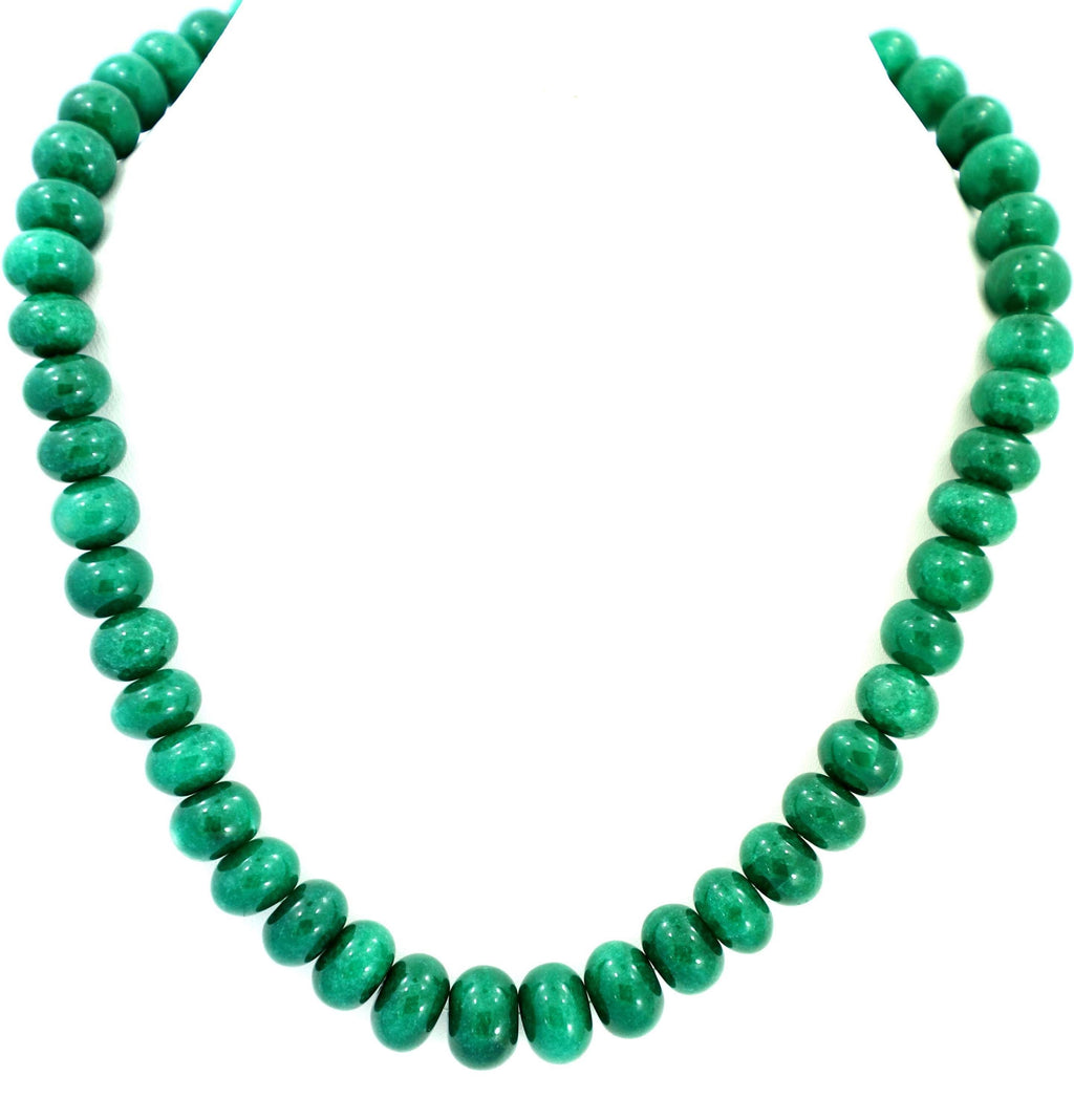Natural Emerald Tyre Beads Strand, 412.5 Carat, 11-14mm Rondelle Gemstone Necklace