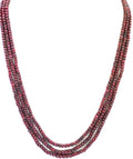 Natural Ruby Round Beads Strand, 3-5mm Gemstone Necklace for Jewelry Making