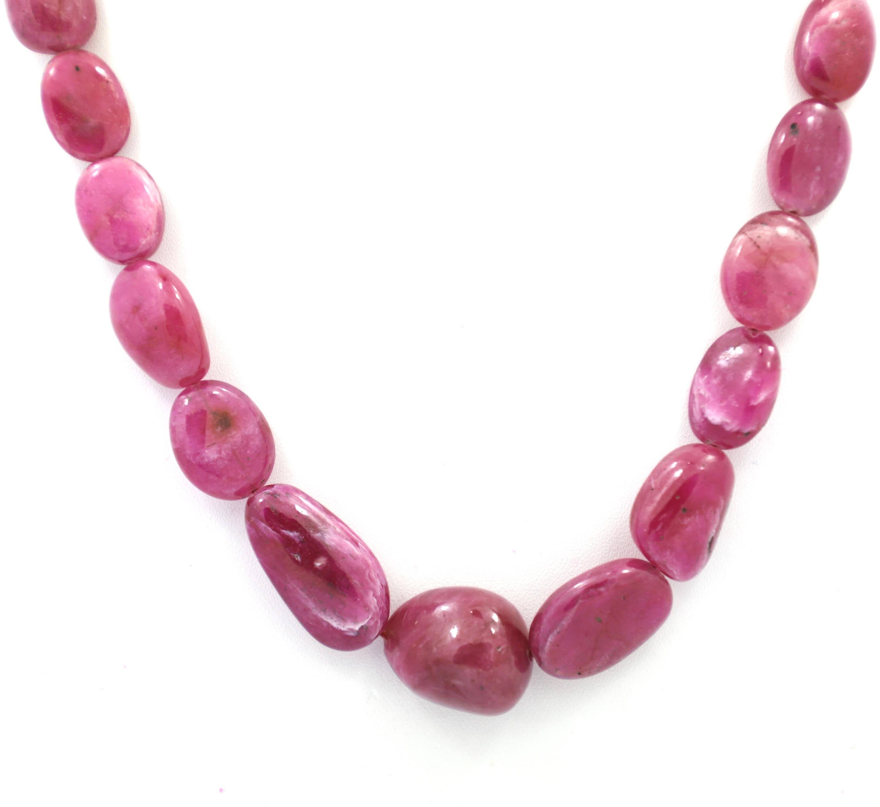 Natural Spinel Tumble Beads Strand, 348 Carat Gemstone Necklace 8mm-17mm (Jewelry Making)