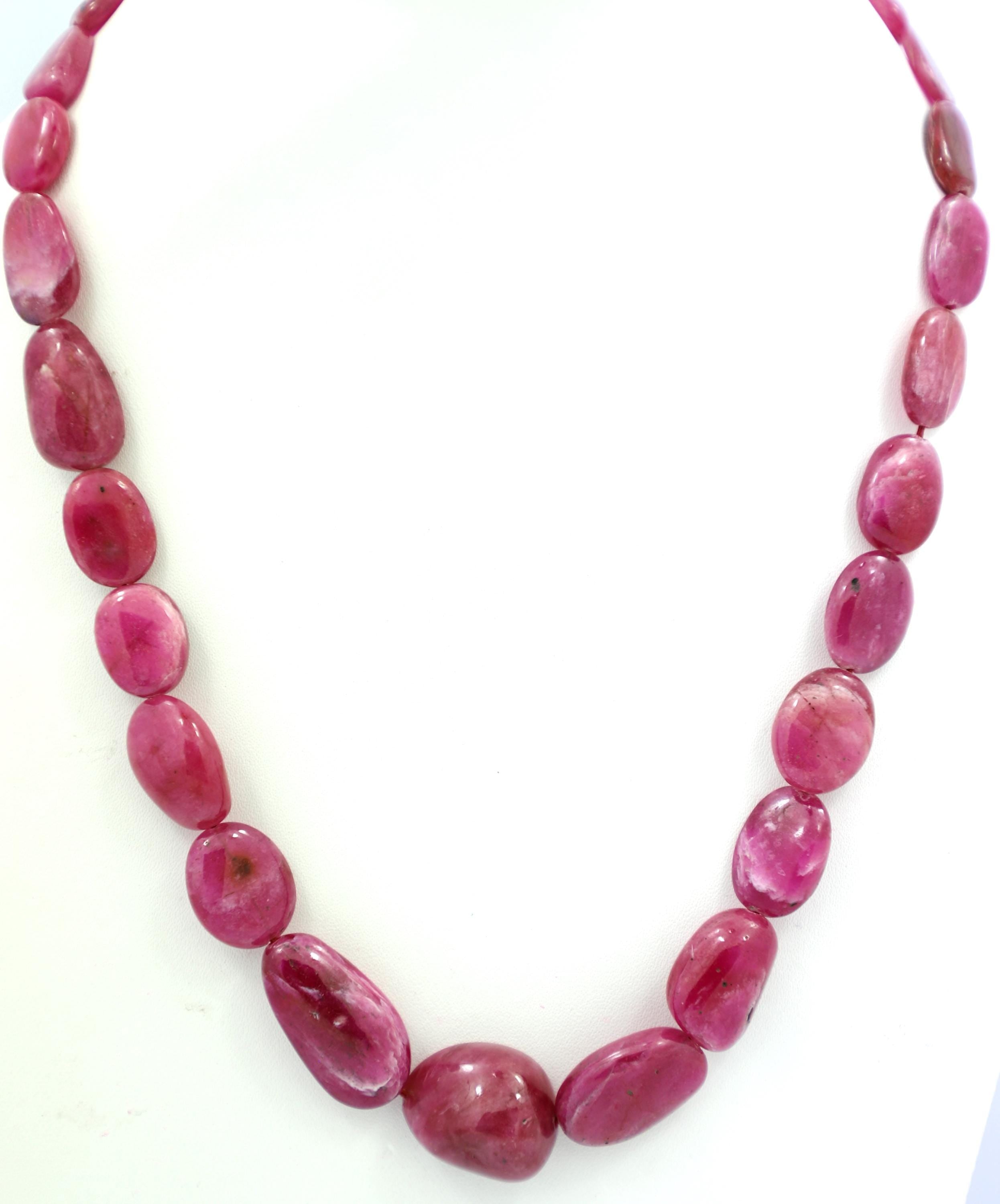 Natural Spinel Tumble Beads Strand, 348 Carat Gemstone Necklace 8mm-17mm (Jewelry Making)