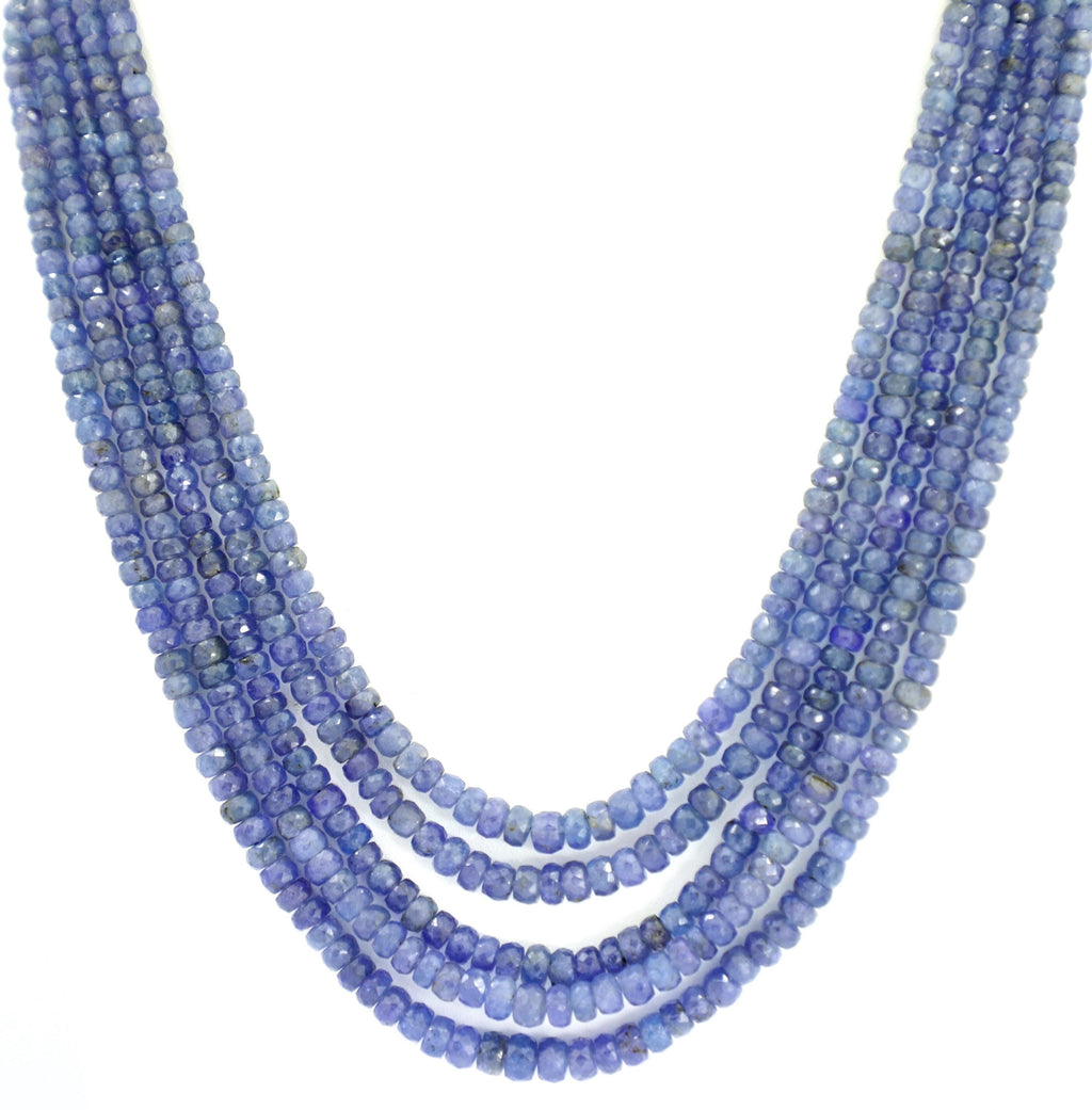 Natural Tanzanite Faceted Beads Strand, 3mm-6mm Gemstone Jewelry Making Supply