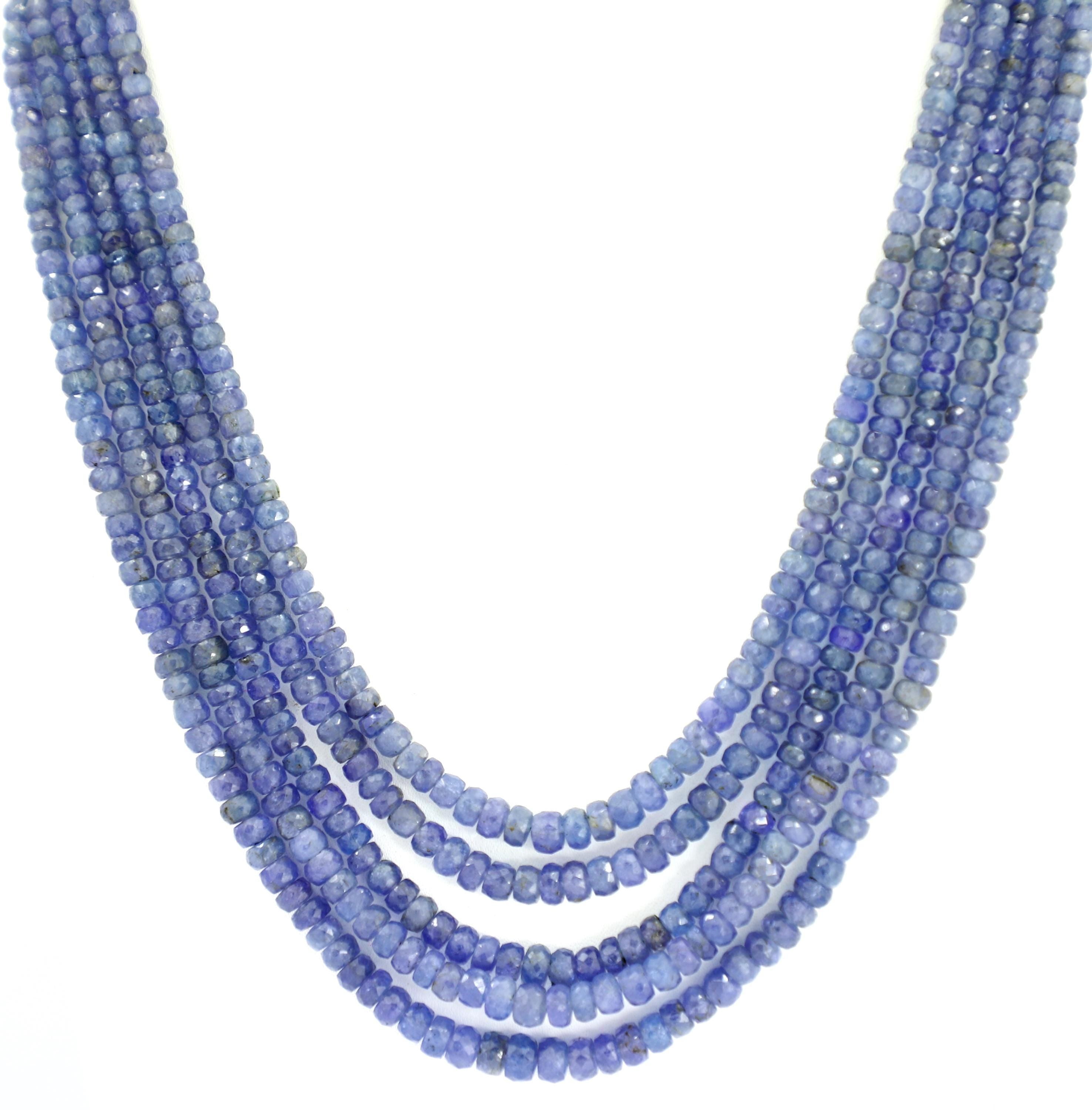 Natural Tanzanite Faceted Beads Strand, 3mm-6mm Gemstone Jewelry Making Supply