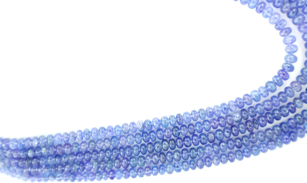 Natural Tanzanite Round Beads Strand, 657.4 Carat Blue Gemstone Jewellery Making (5-7mm)