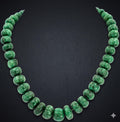 Natural Emerald Melon Cut Beads Strand, 477 Carat Gemstone Necklace 9-15mm for Jewelry Making