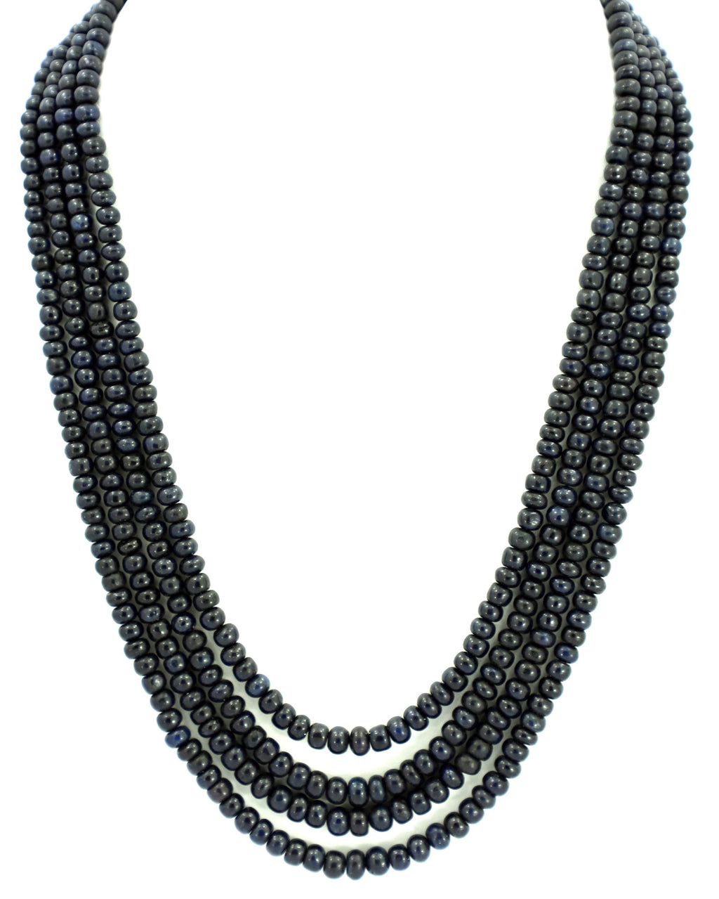 Natural Blue Sapphire Tyre Beads Strand, 655 Carat Gemstone Necklace 4mm-6mm (Jewelry Making)