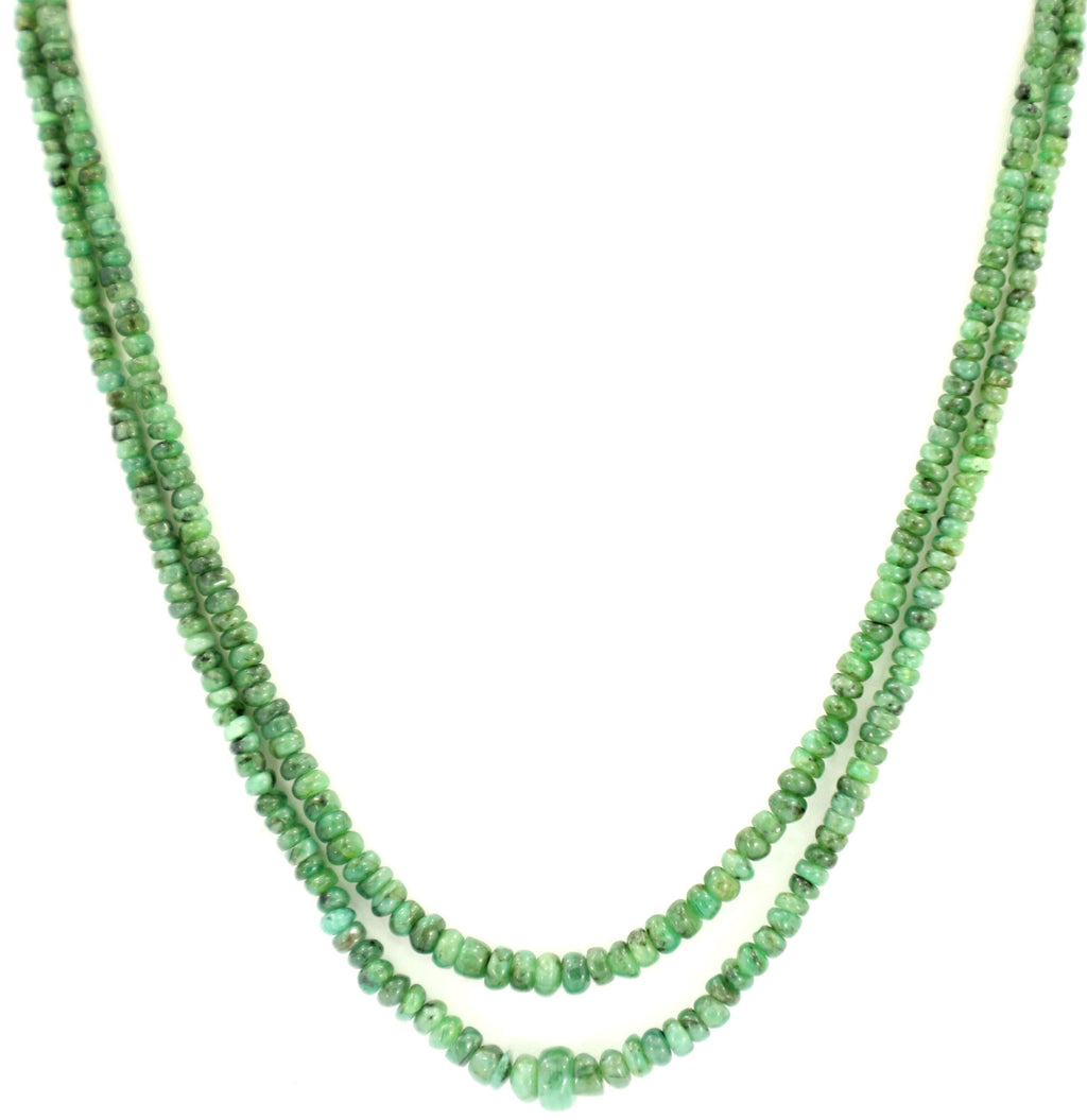 Natural Emerald Round Beads Strand, 136 Carat Gemstone Necklace 3mm-7mm