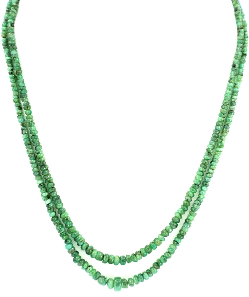 Natural Emerald Round Beads Strand, 136 Carat Gemstone Necklace 3mm-7mm