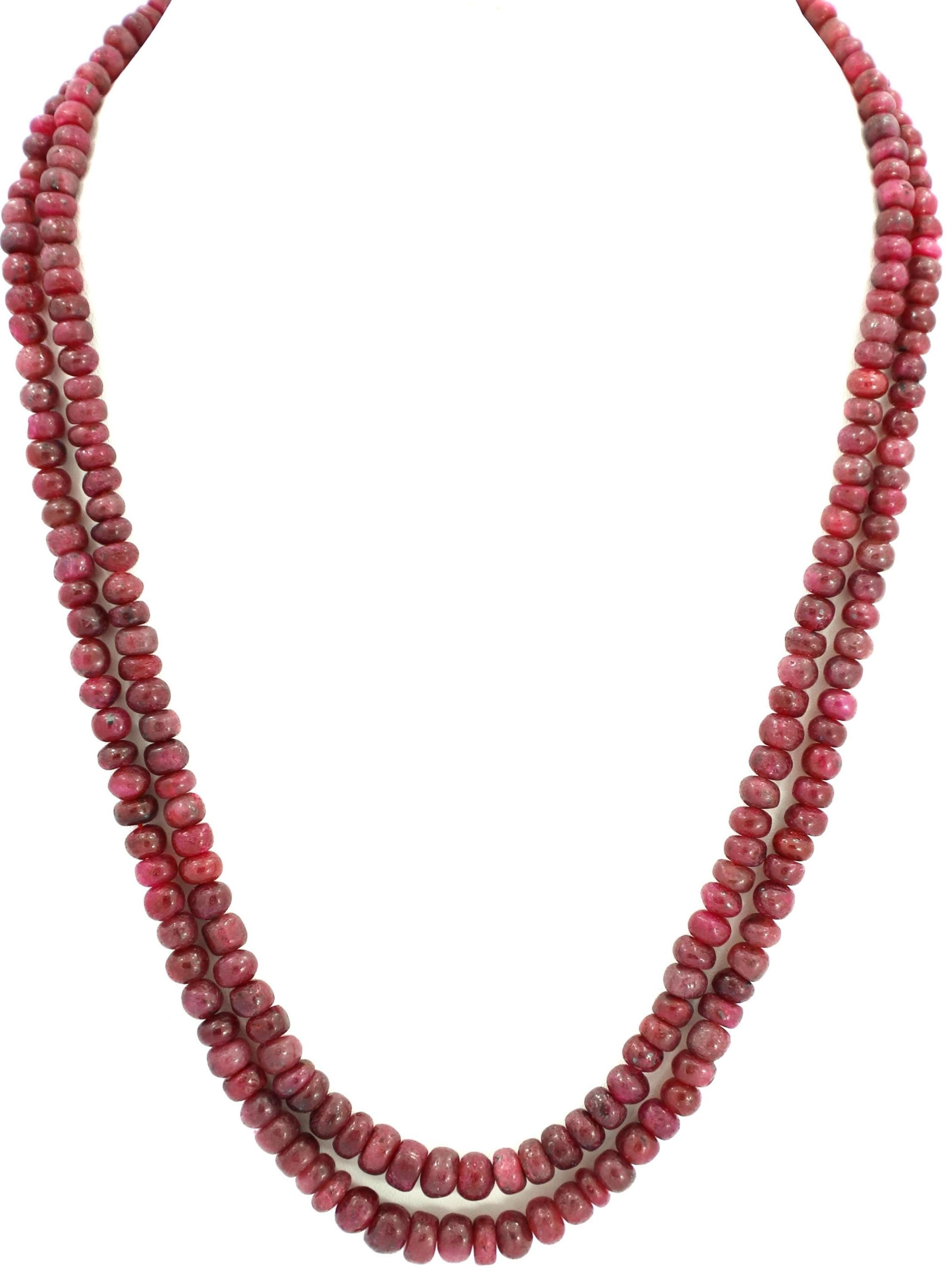 Natural Ruby Round Beads Strand, 396 Carat Gemstone Necklace 4mm-8mm (Jewelry Making)