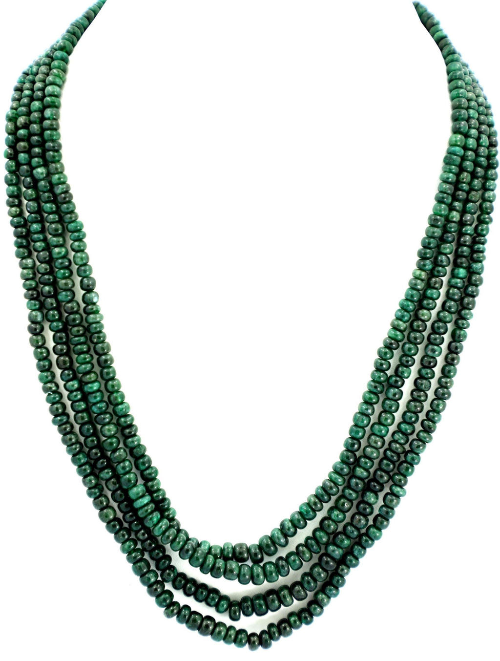 Natural Emerald Round Beads Strand, 362 Carat Gemstone Necklace 4mm-6mm
