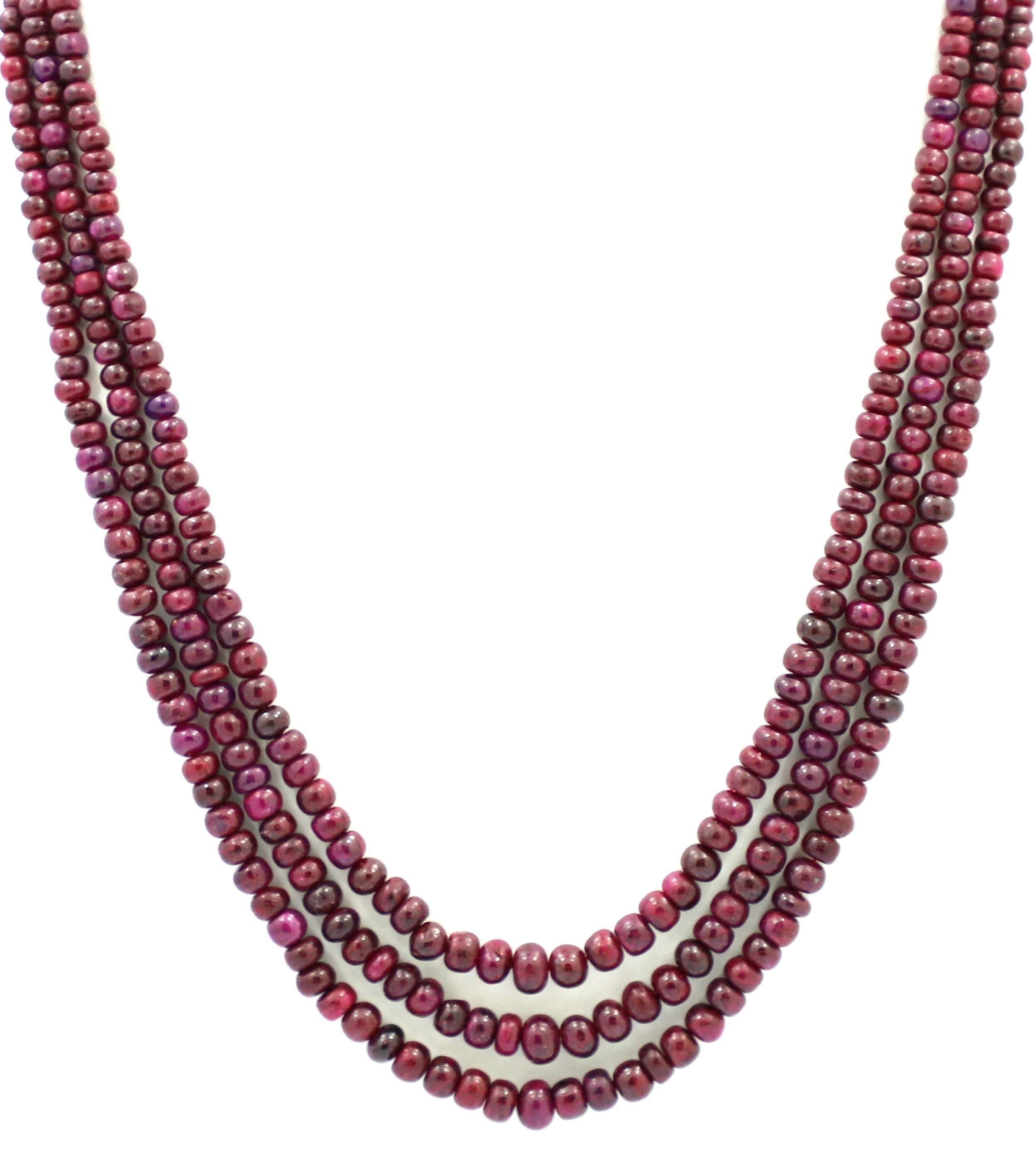 Natural Ruby Round Beads Strand, 296 Carat Gemstone Jewelry Making Supply