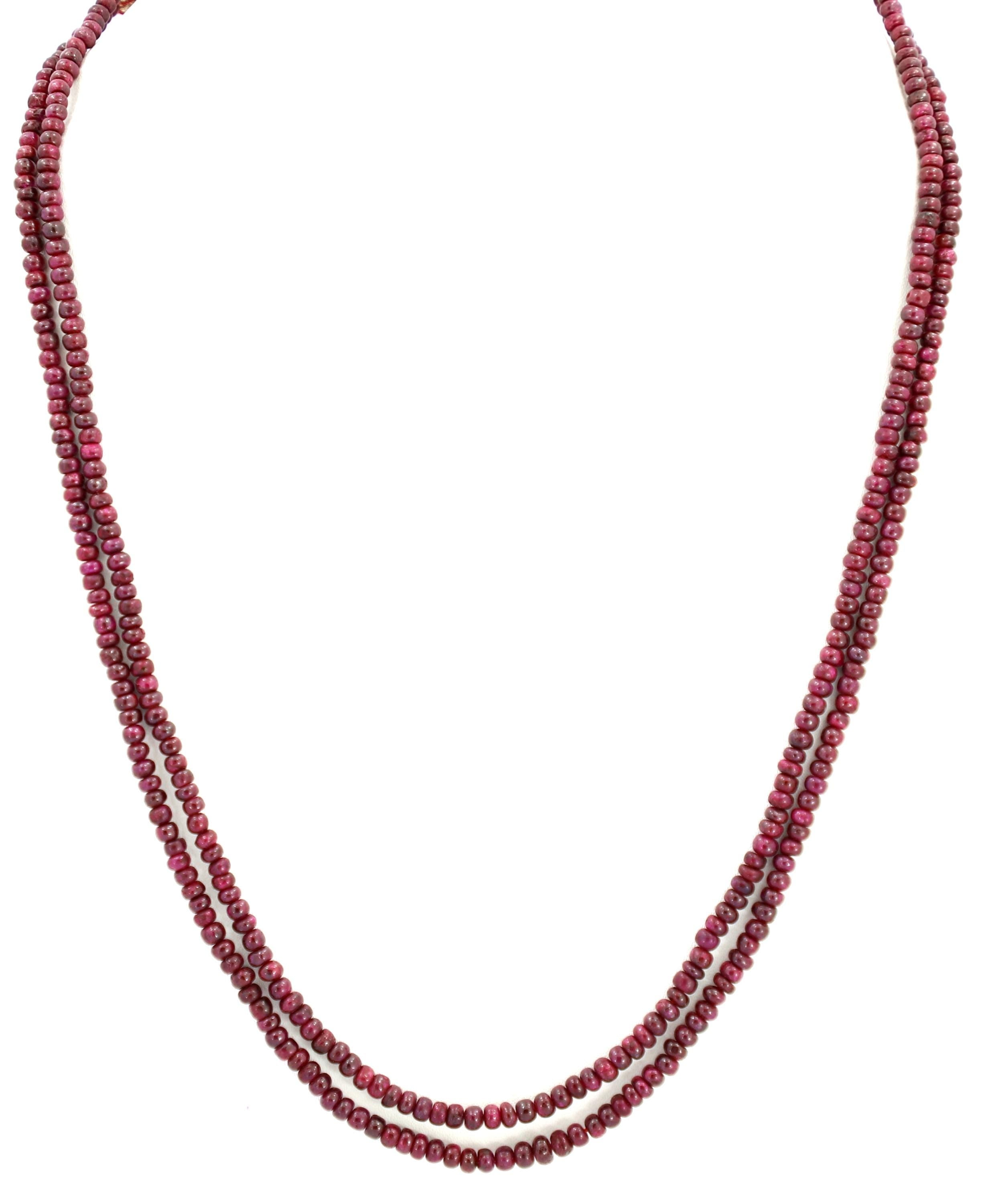Natural Ruby Round Beads Strand, 3mm Dainty Gemstone Necklace for Jewelry Making
