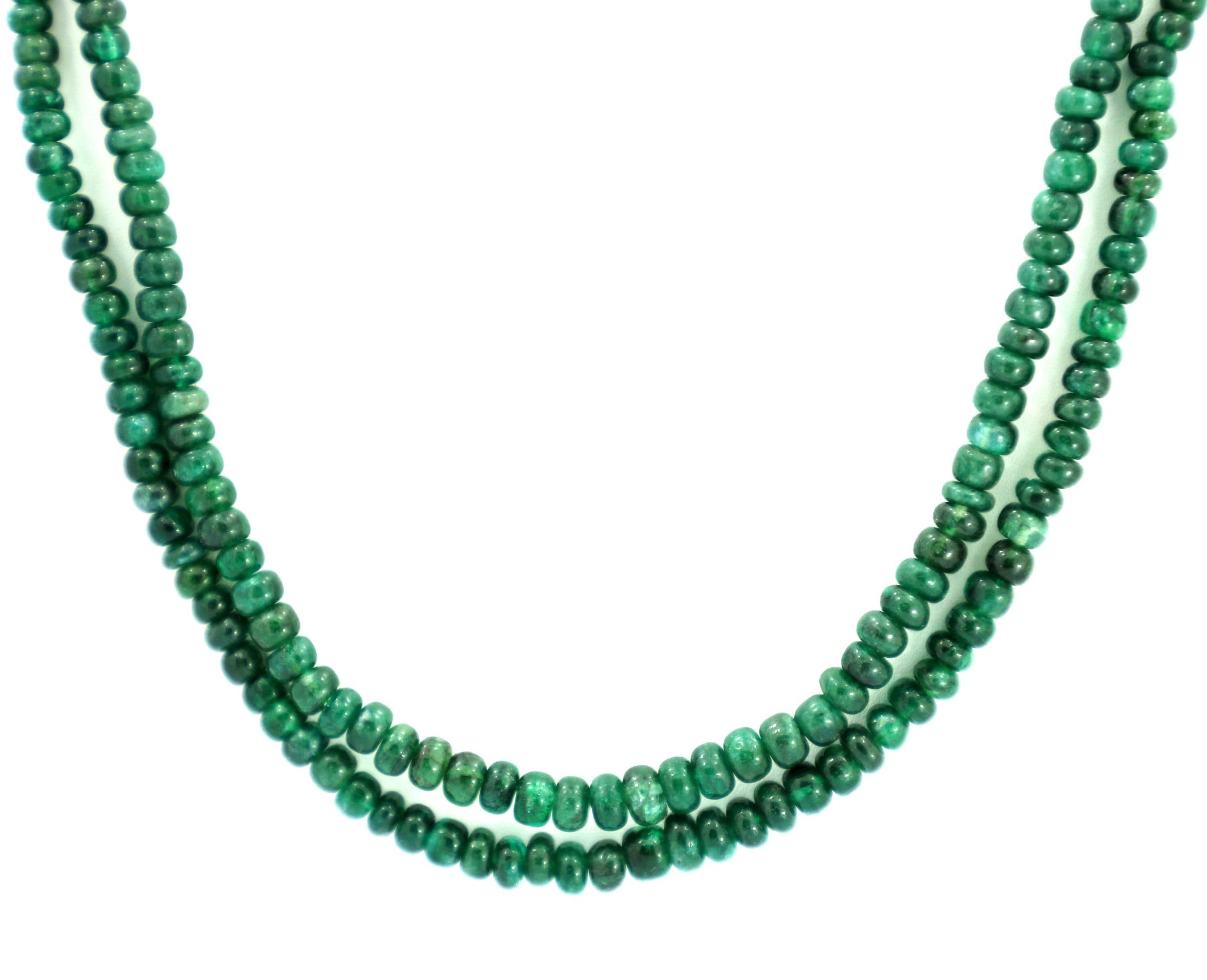 Natural Emerald Round Beads Strand, 4mm-6mm Gemstone Necklace for Jewelry Making