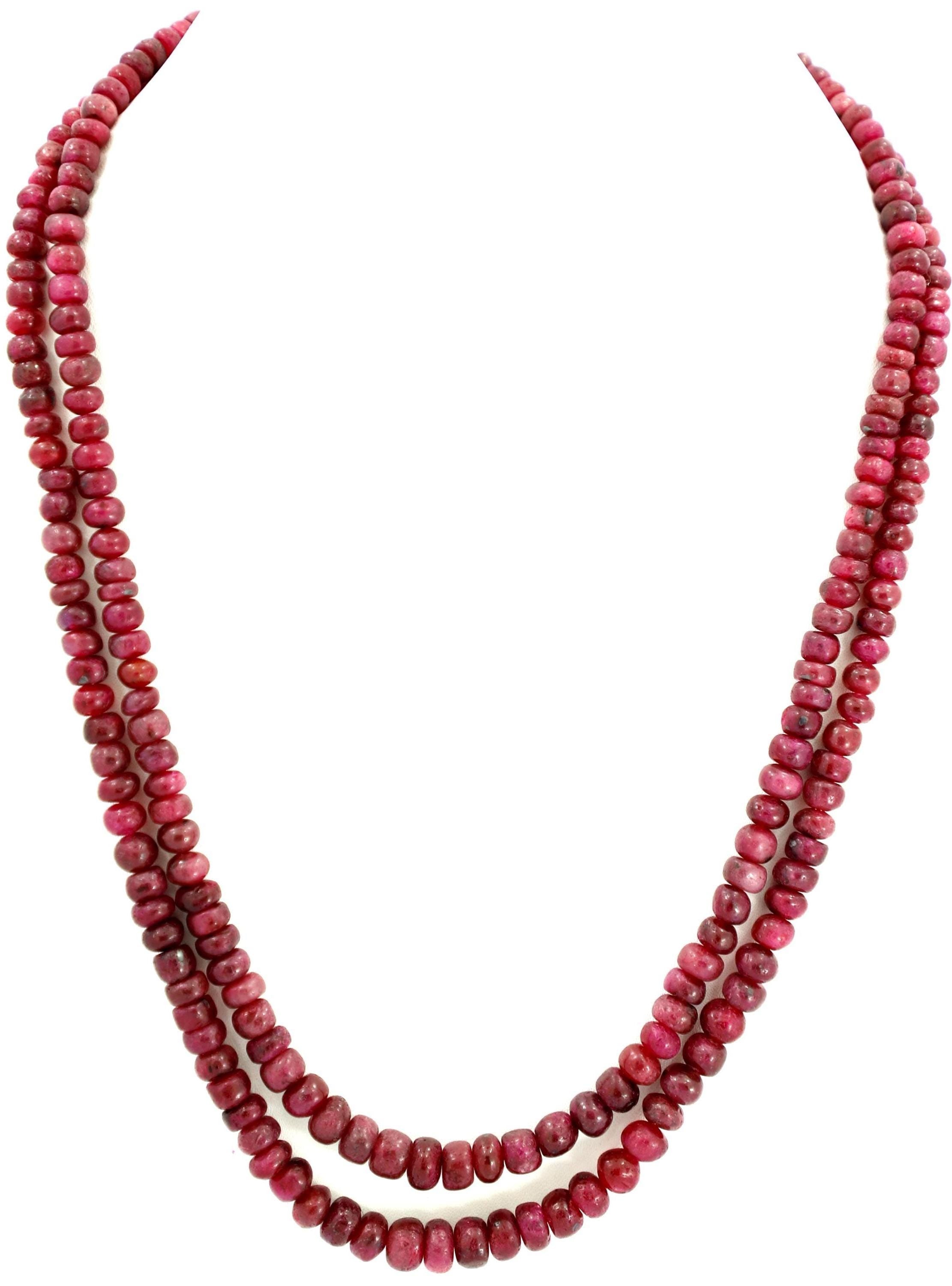 Natural Ruby Round Beads Strand, 404 Carat Gemstone Necklace 4mm-8mm (Jewelry Making)