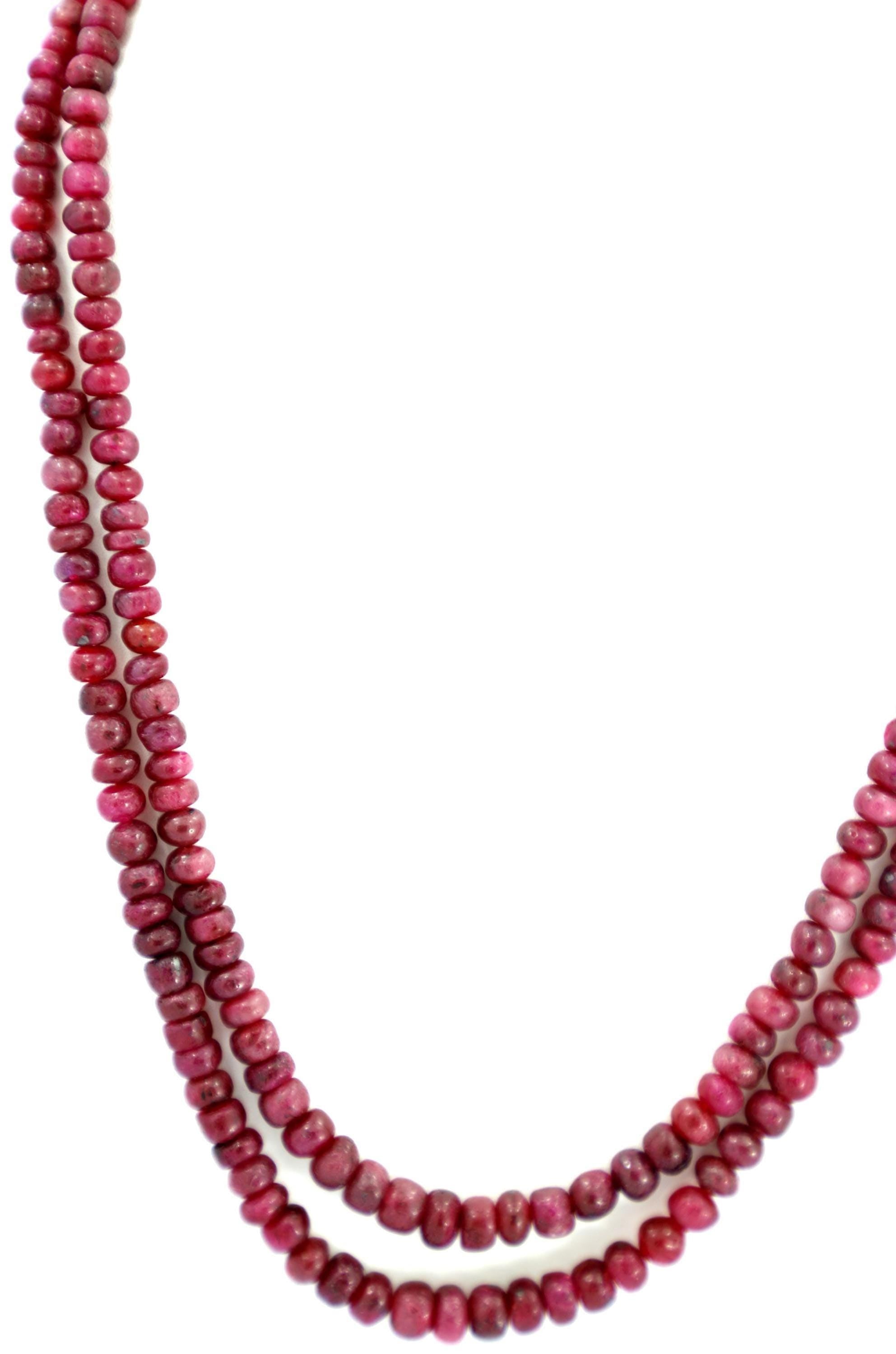 Natural Ruby Round Beads Strand, 404 Carat Gemstone Necklace 4mm-8mm (Jewelry Making)