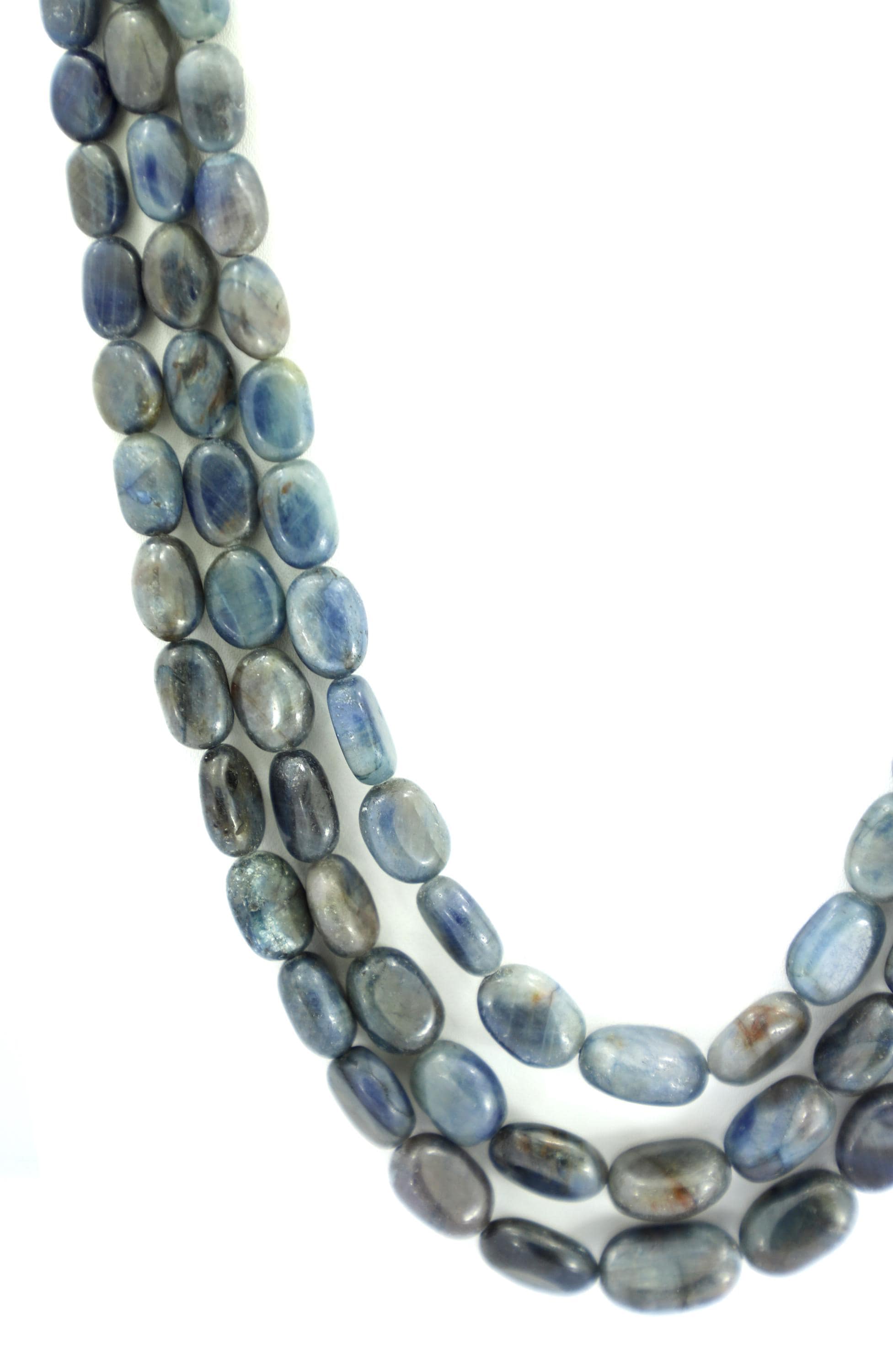 Natural Blue Sapphire Oval Beads Strand, 825 Carat Gemstone Necklace 6mm-11mm