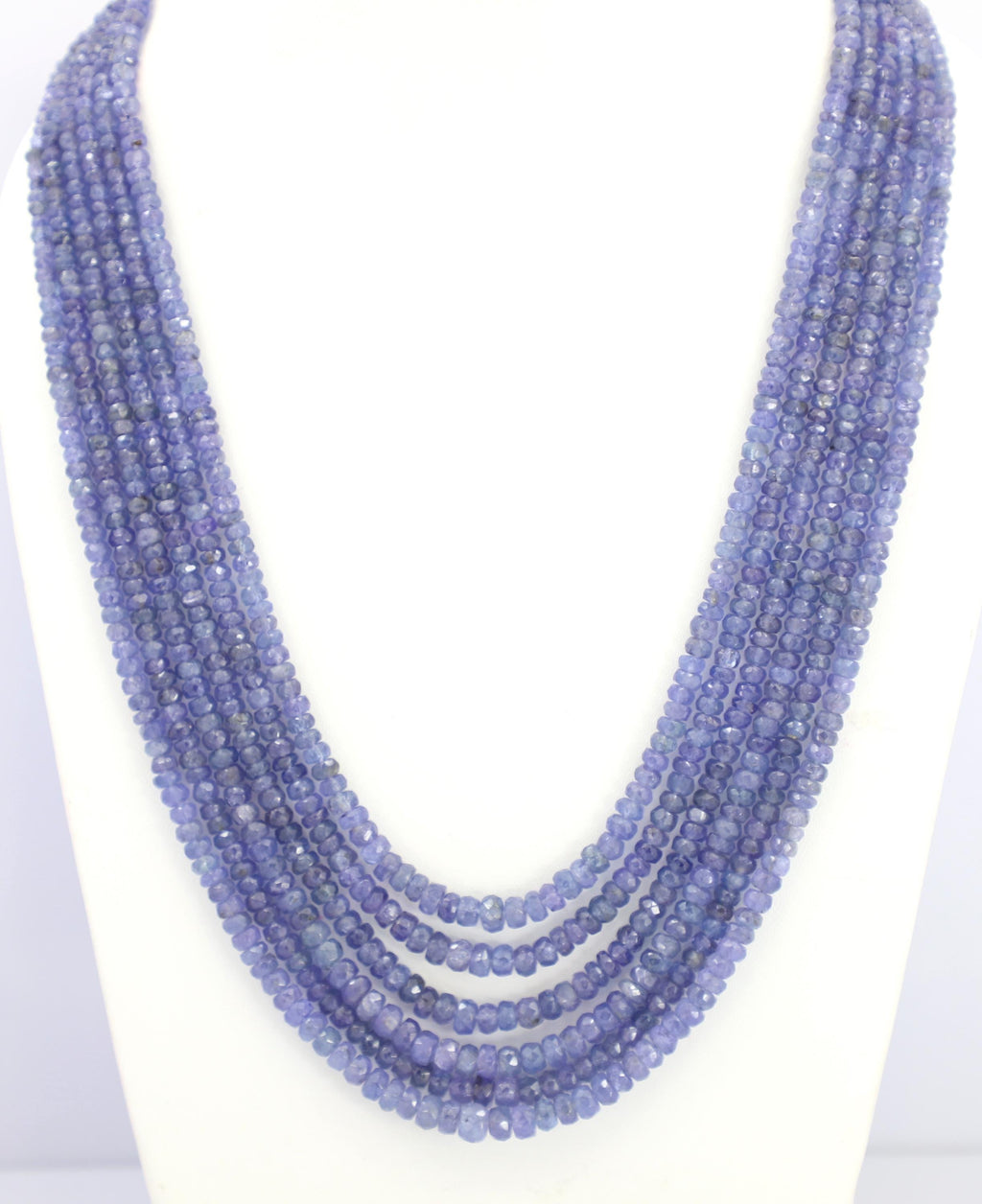 Natural Tanzanite Faceted Beads Strand, 499 Carat Blue Gemstone (3mm-6mm)