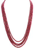 Natural Ruby Round Beads Strand, 398 Carat Gemstone Necklace 3mm-5mm