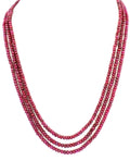 Natural Ruby Round Beads Strand, 300 Carat Gemstone Necklace 3-5mm for Jewelry Making
