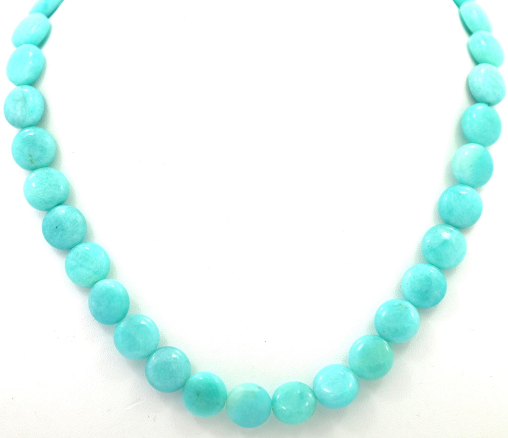 Natural Larimar Fancy Beads Strand, 214.5 Carat Blue Gemstone Necklace 12mm