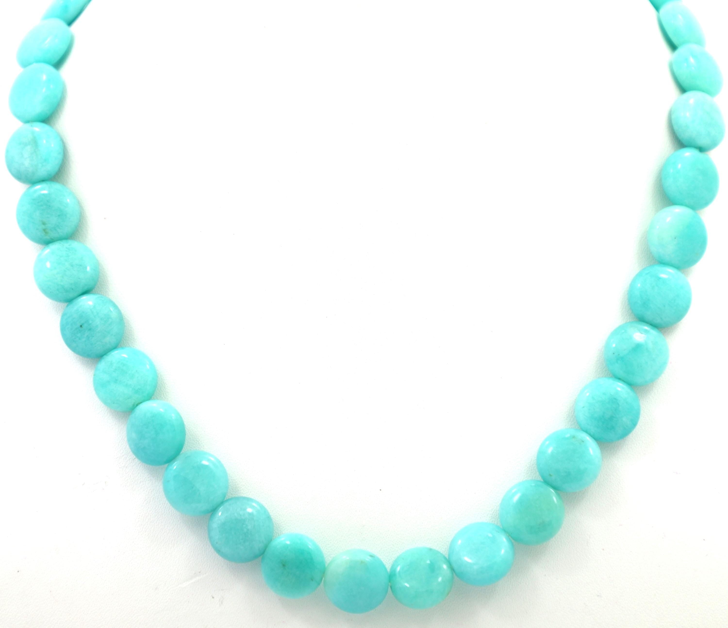 Natural Larimar Fancy Beads Strand, 214.5 Carat Blue Gemstone Necklace 12mm