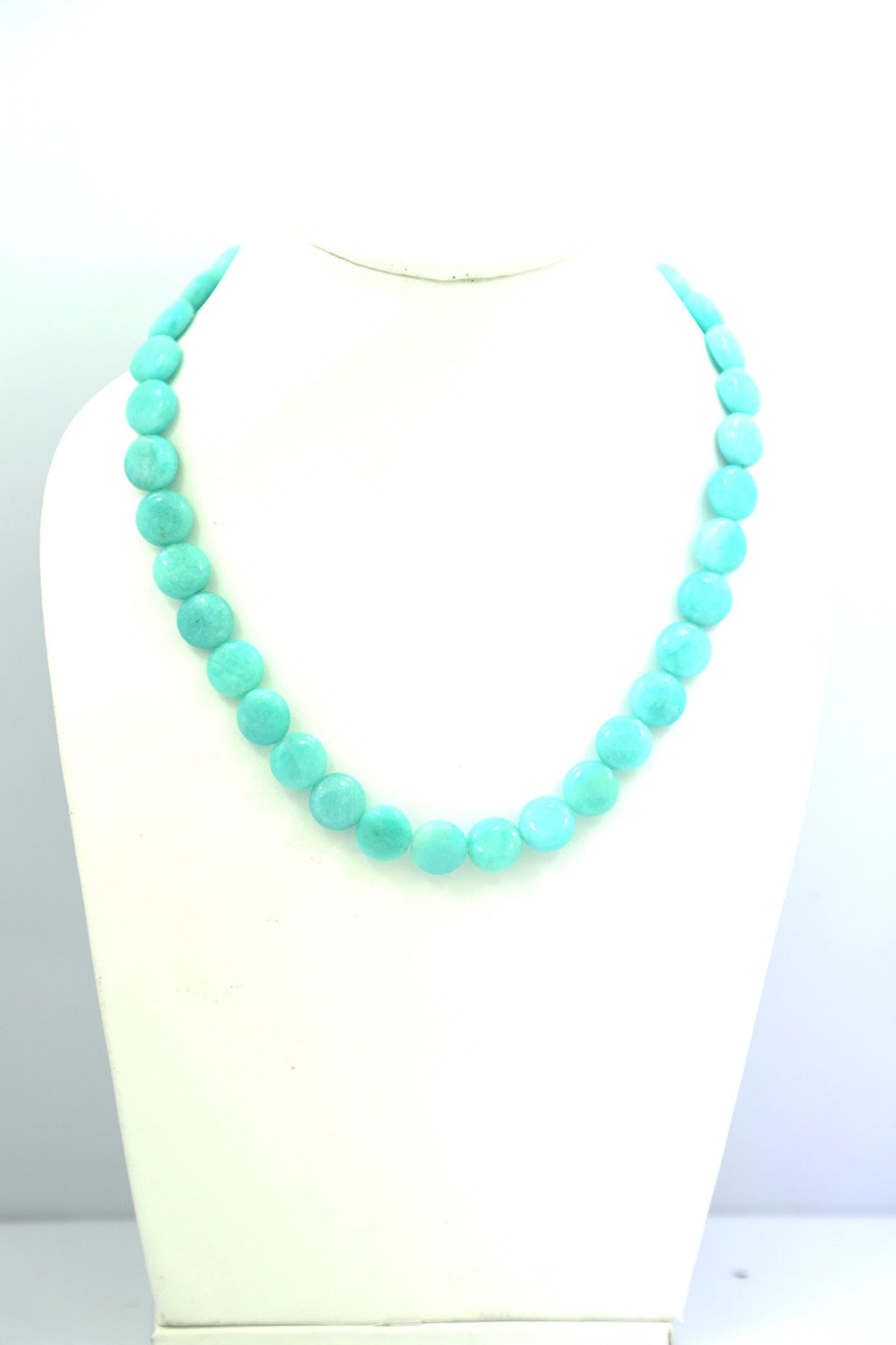 Natural Larimar Fancy Beads Strand, 214.5 Carat Blue Gemstone Necklace 12mm