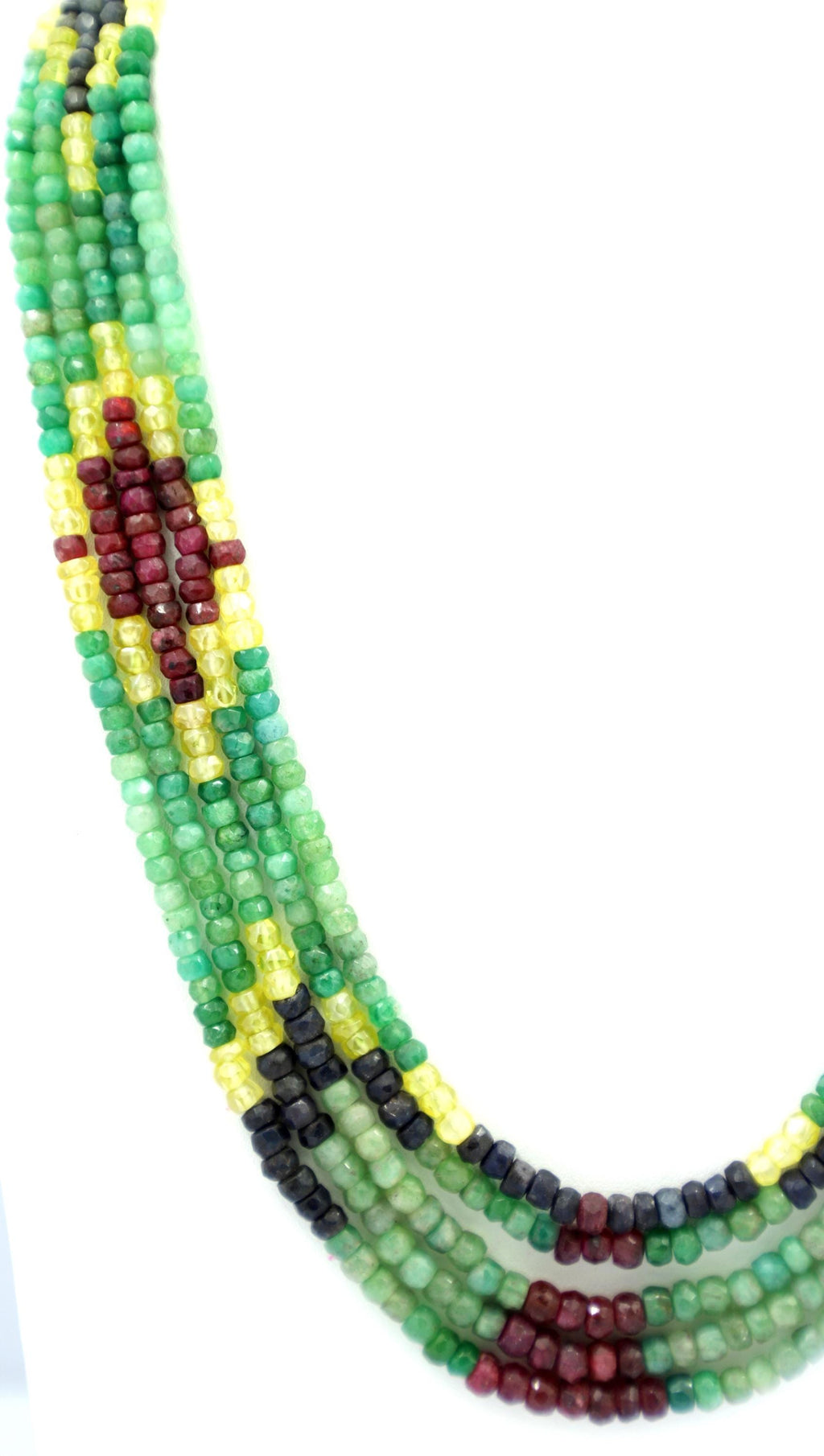 Natural Multi Precious Gemstone Beads Strand, 398 Carat, 3-5mm Jewelry Making Supply