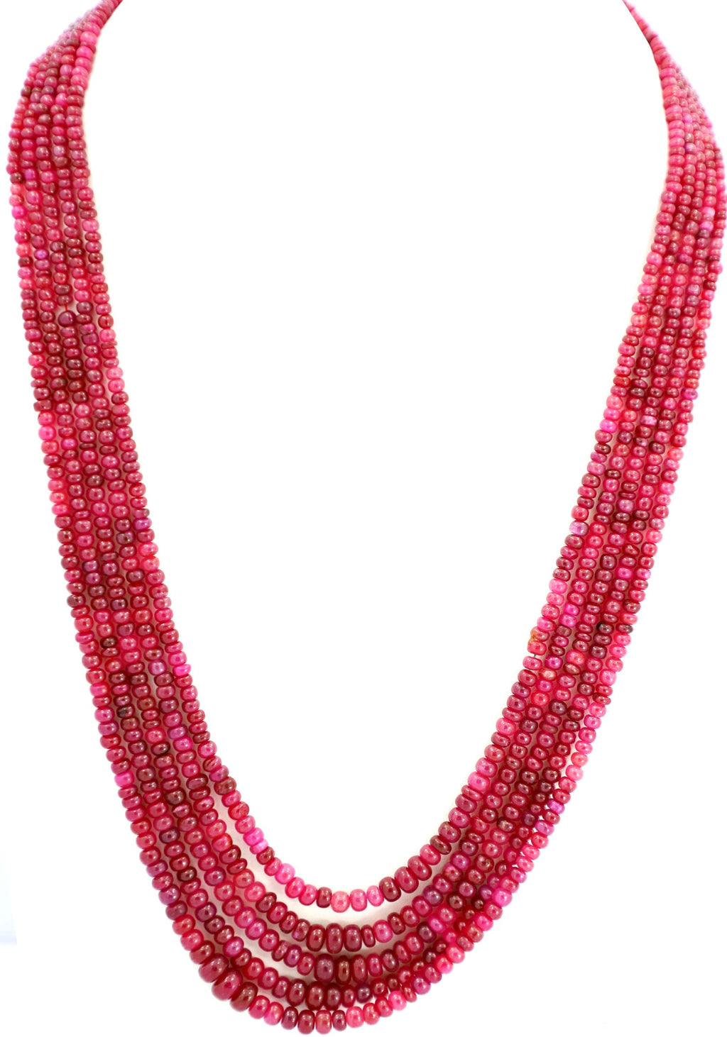 Natural Ruby Round Beads Strand, 415 Carat Gemstone Necklace, 2mm-7mm Jewelry Making
