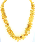 Natural Citrine Faceted Drop Beads Strand, 6-10mm Gemstone Jewelry Making Supply