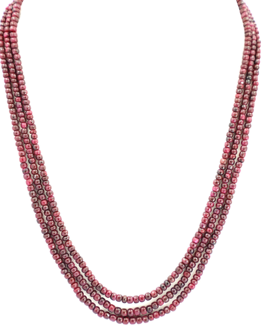 Natural Ruby Round Beads Strand, 3-5mm Gemstone Necklace for Jewelry Making