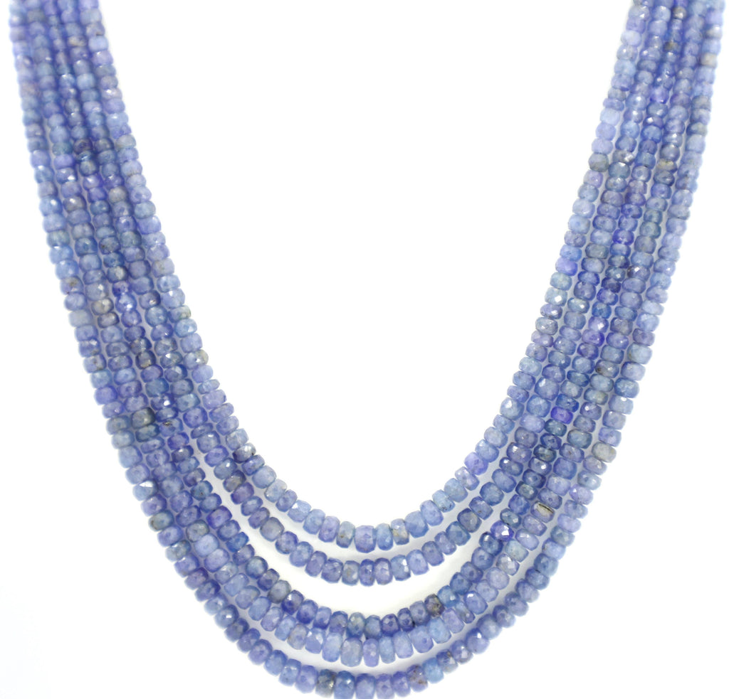 Natural Tanzanite Faceted Beads Strand, 3mm-6mm Gemstone Jewelry Making Supply