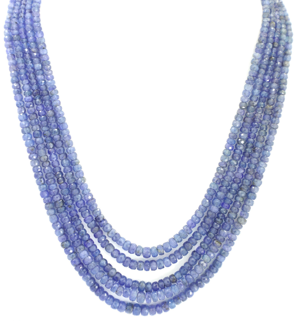 Natural Tanzanite Faceted Beads Strand, 3mm-6mm Gemstone Jewelry Making Supply