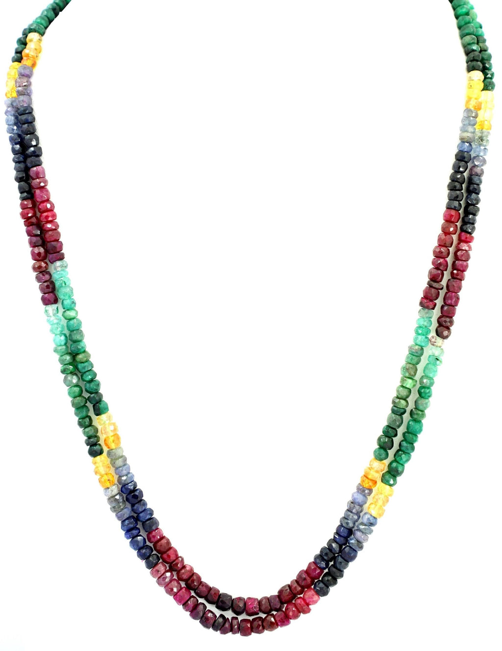 Multi-Precious Gemstone Beads Strand, Faceted 4mm Round, 220 Carat Necklace Supply