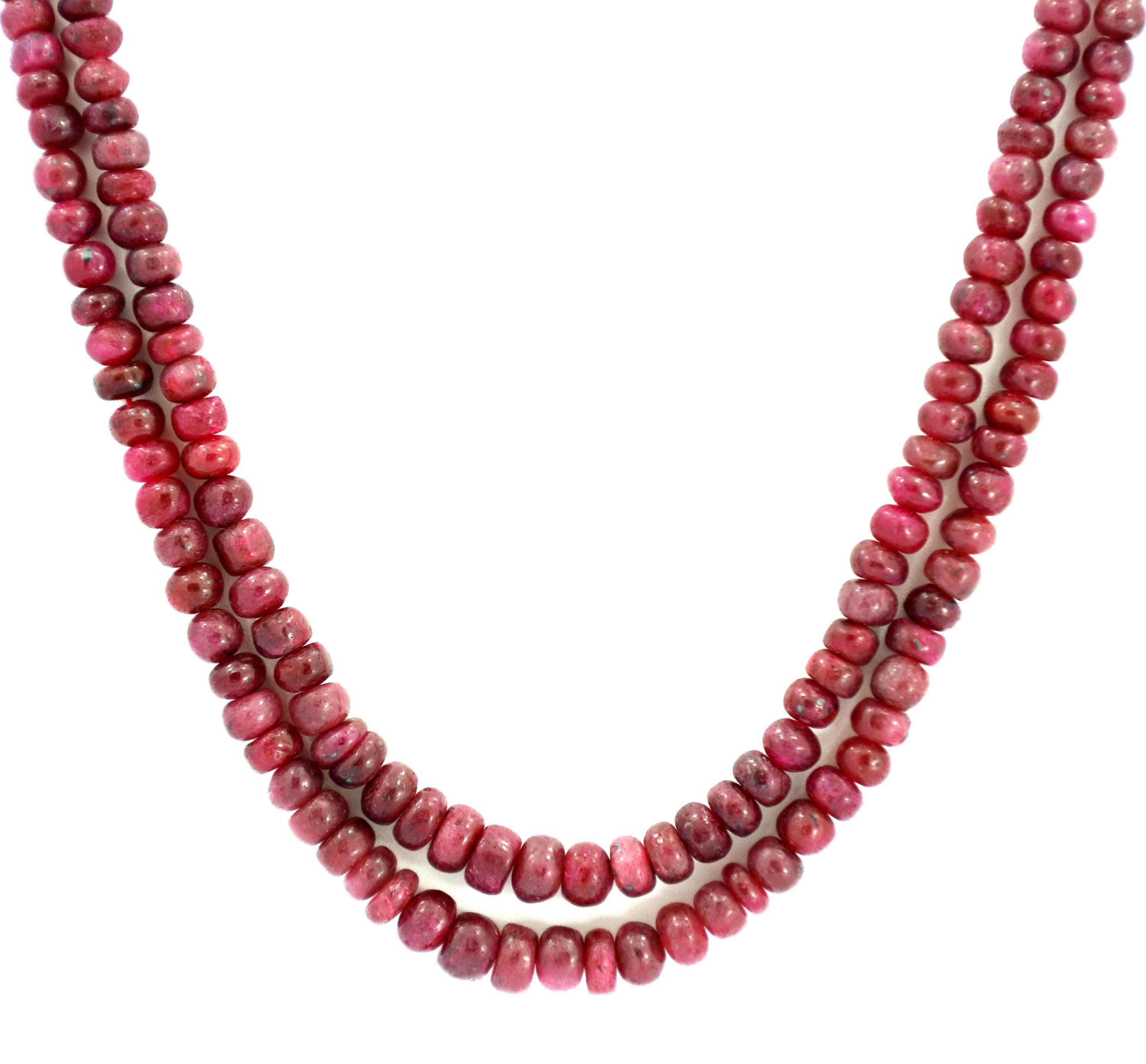 Natural Ruby Round Beads Strand, 396 Carat Gemstone Necklace 4mm-8mm (Jewelry Making)